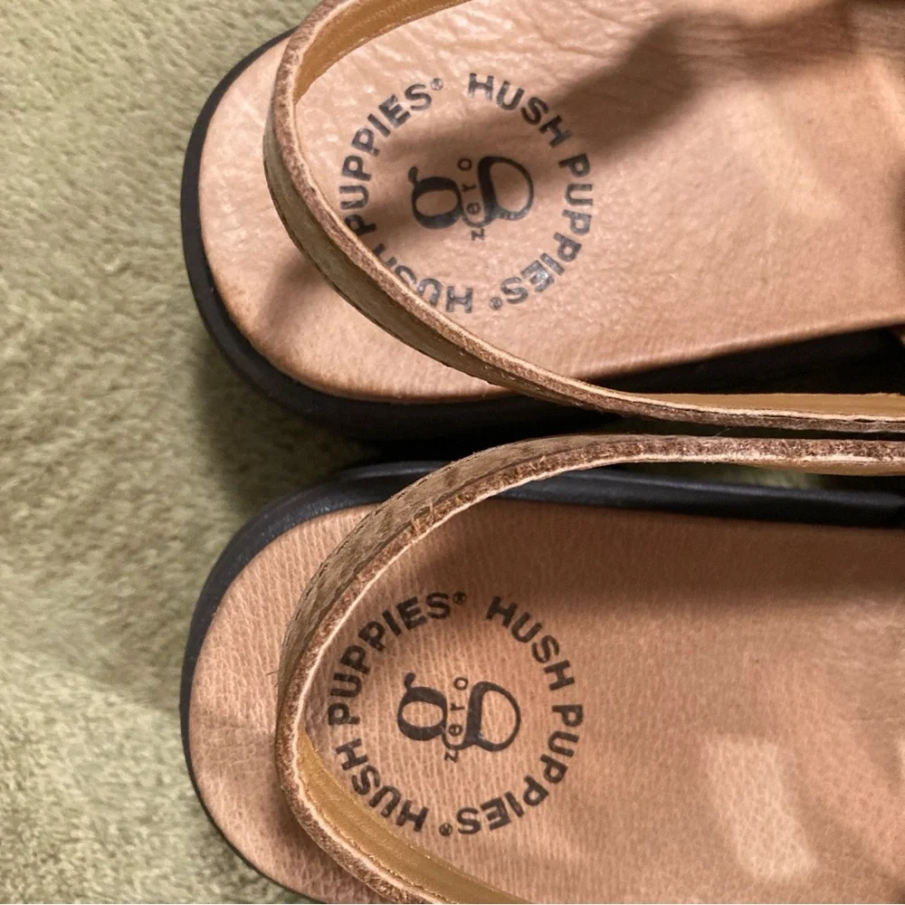 NIB Vintage Hush Puppies Leap Leather Sandals 8W